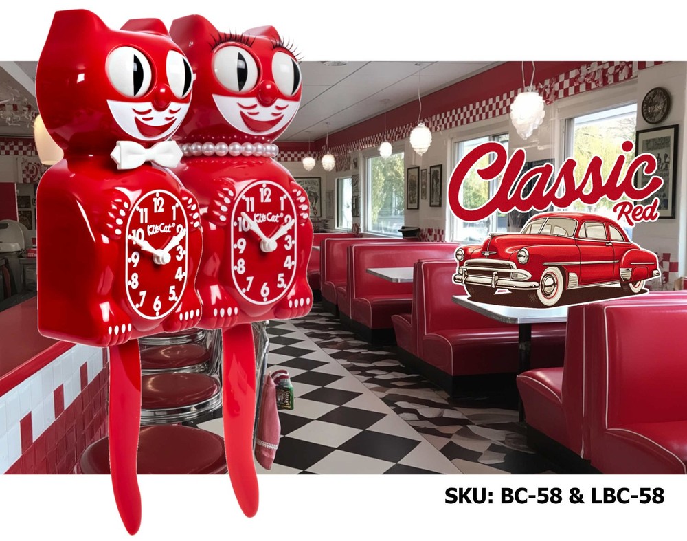 Classic Red Limited Edition Kit-Cat Klock kat clock