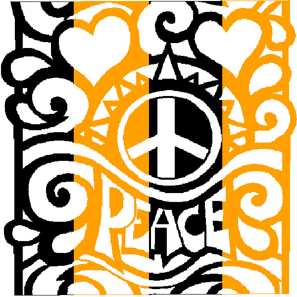 30 Custom Halloween Peace Art Personalized Address Labels