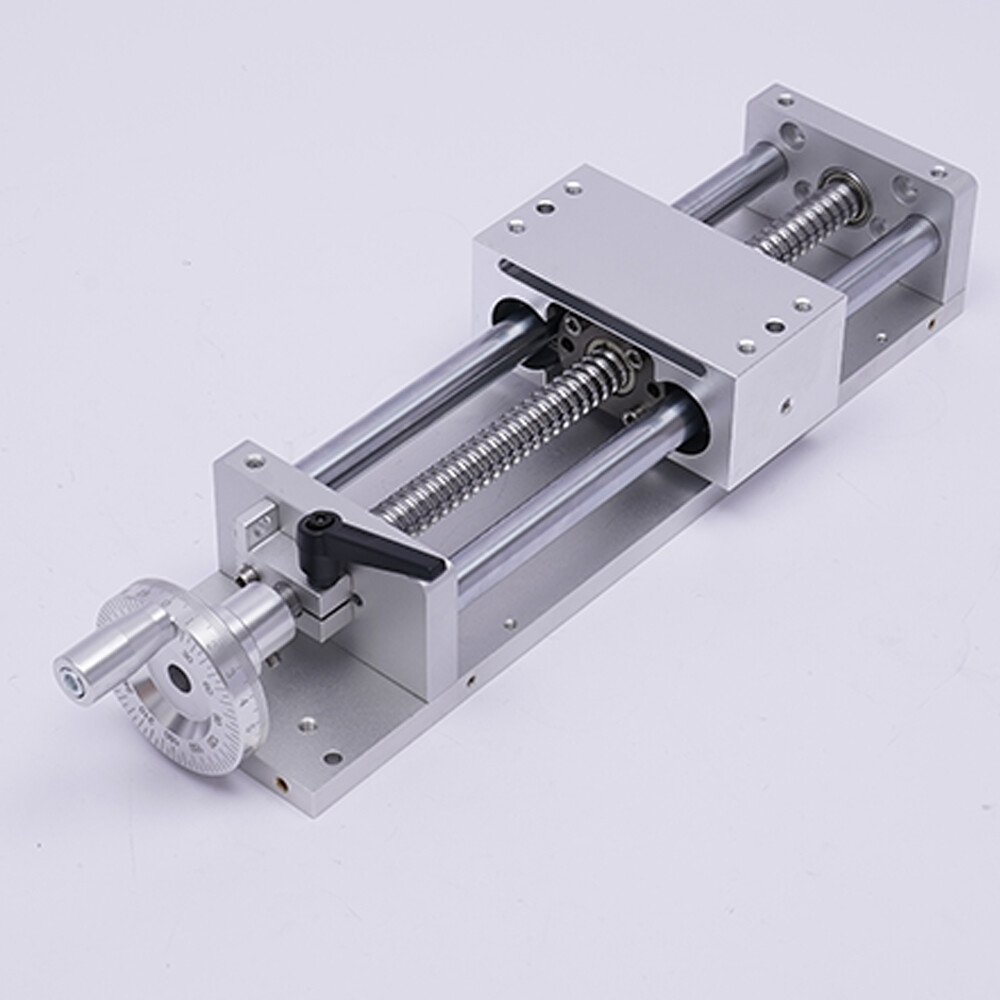 Manual Cross Sliding Table 200MM Linear Rail Slide Stage Actuator Table CNC Mill