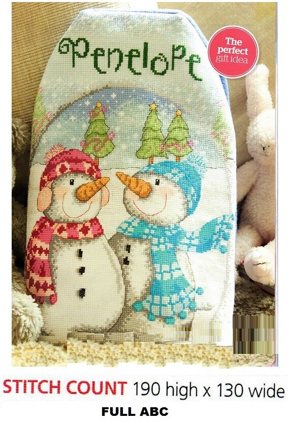 SNOWMAN SNUGGLES   CROSS STITCH PATTERN ONLY   EQ - EVY