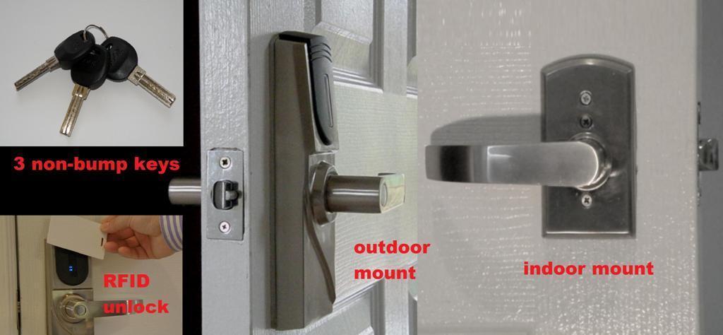 RFID Keyless Electronic Lock: Weatherproof, Battery Operated, Programmable, RH