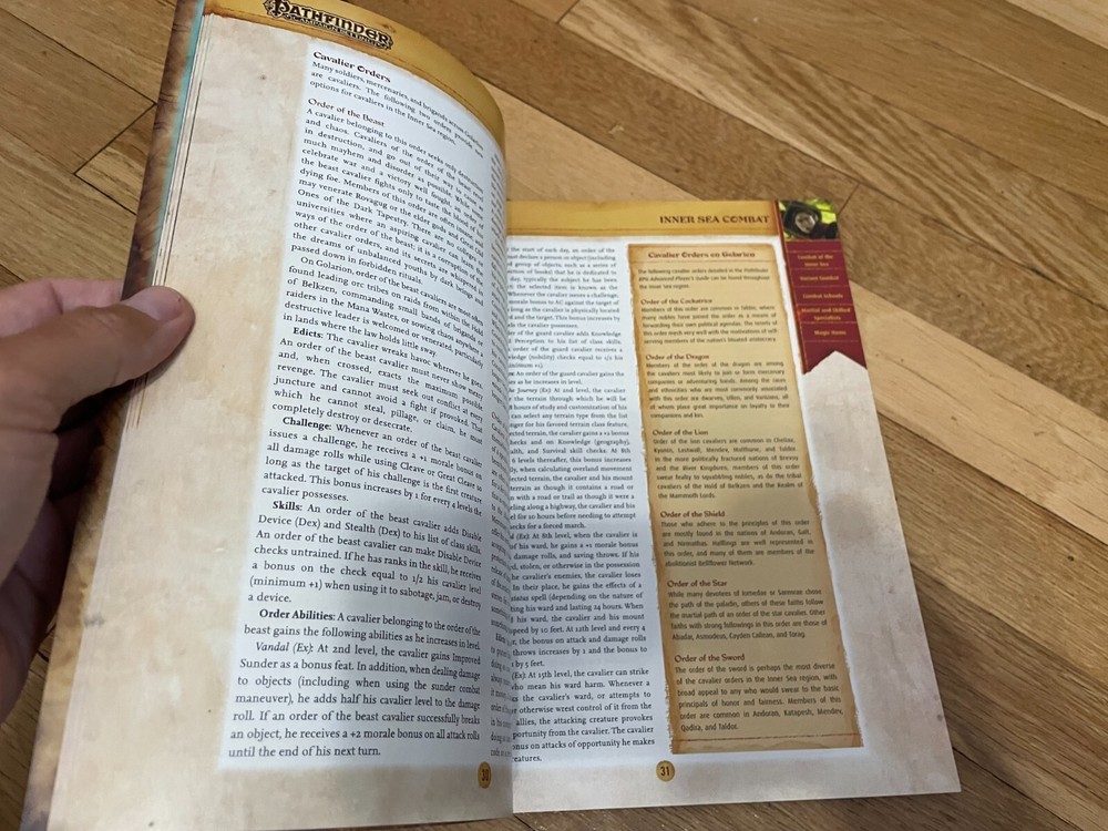 Pathfinder Campaign Setting Inner Sea Combat RPG D&D 3.5 D20