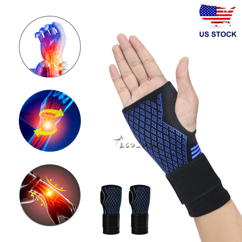 Wrist Hand Support Brace Carpal Tunnel Sprain Arthritis Gym Sports Right / Left