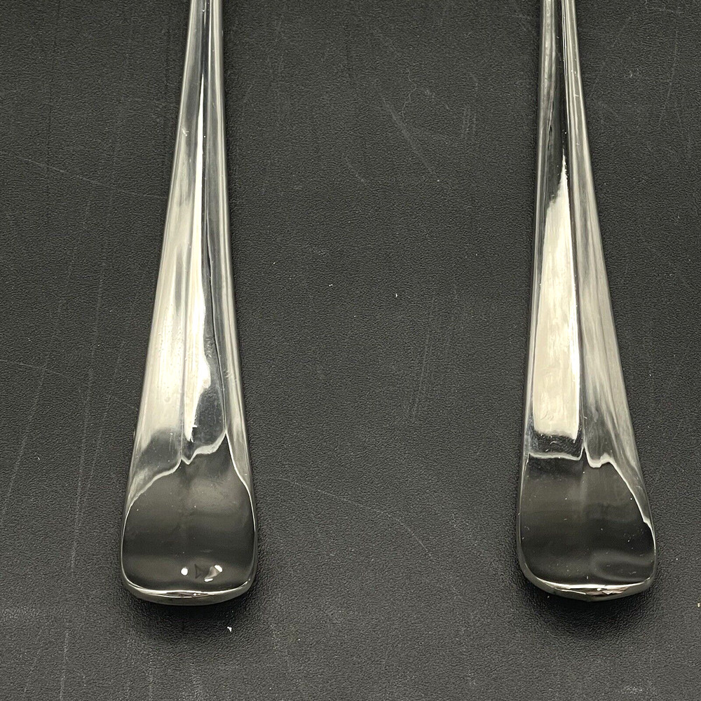 Towle Silverplate Rattail Serving Spoon and Fork 13" with Box and Tags - EUC