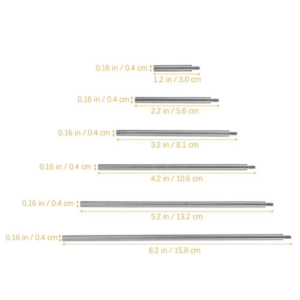 1 Set of dial indicator tips dial indicator extension stems dial indicator rods
