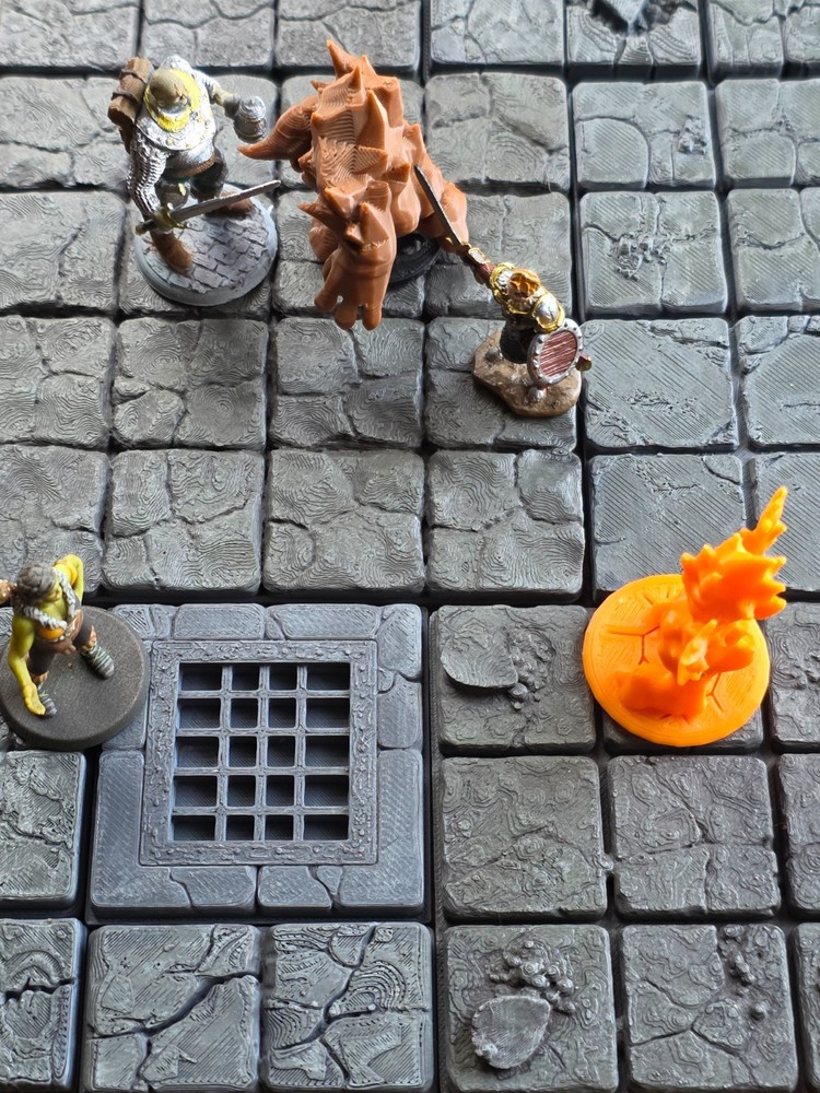 Modular Dungeon Tile Set for D&D | 3D Printed Terrain | 28mm RPG | Starter Base