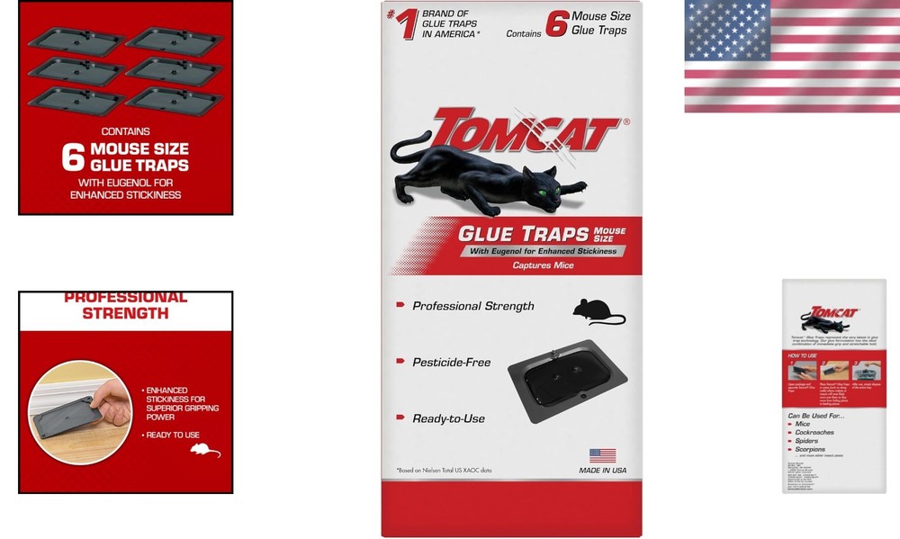Ready-to-Use Eugenol Mouse Glue Traps – 6 Disposable Pest Control Solutions