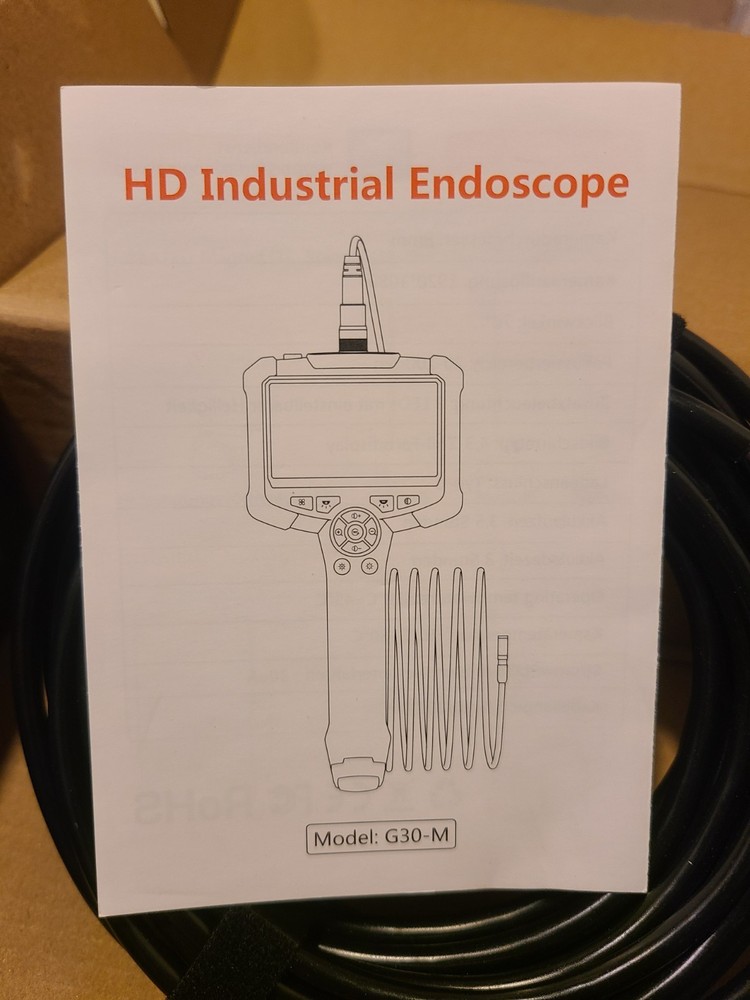 Endoscope Camera with Light, 1080P HD Borescope 8 Adjustable Orange