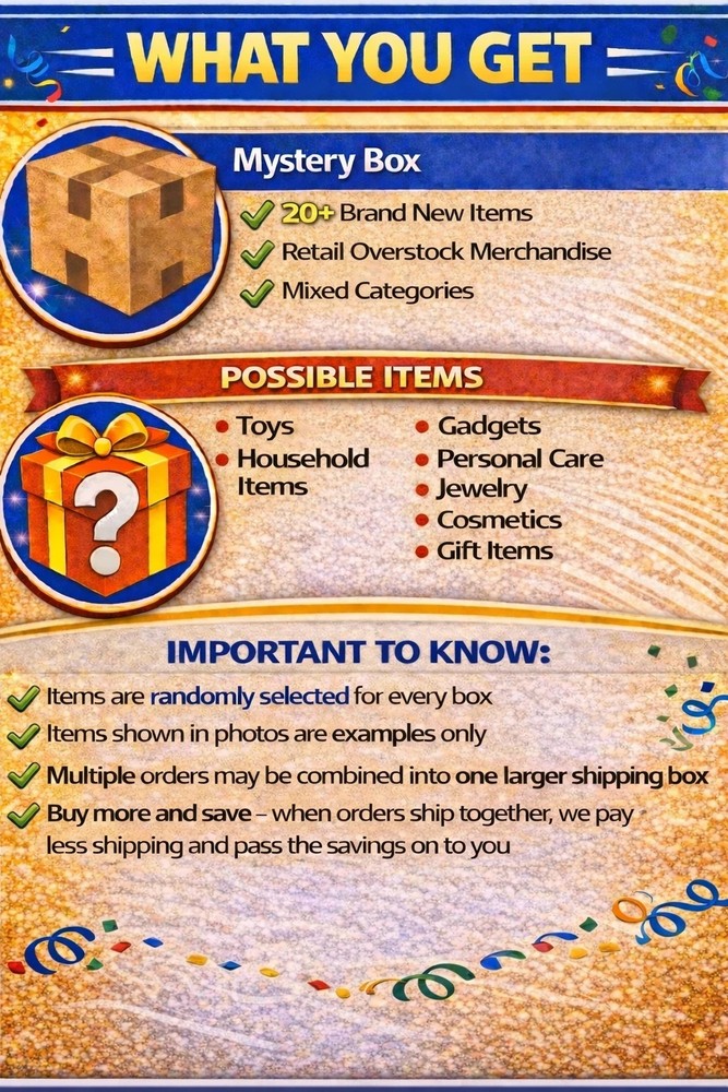 Package Mystery Box – Retail & General Merch SMALL