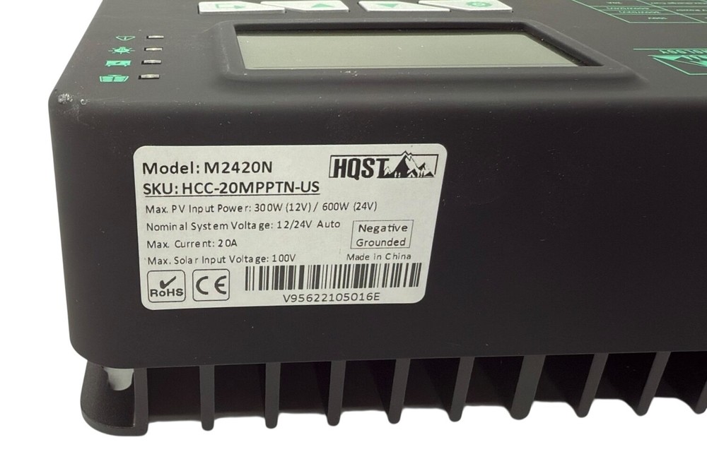 HQST 20A Smart MPPT Solar Charge Controller - Open Box
