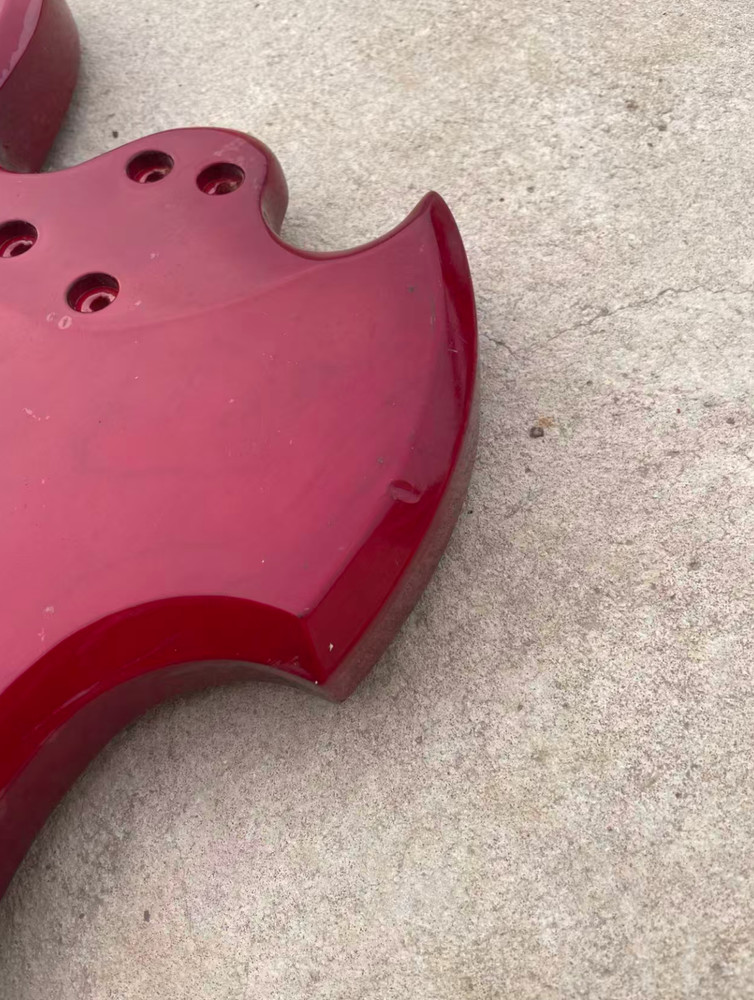 Red Quilted Maple Top 4 String Bass Body Fit Mockingbird