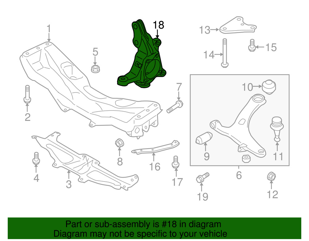 Genuine Subaru Knuckle 28313FG011
