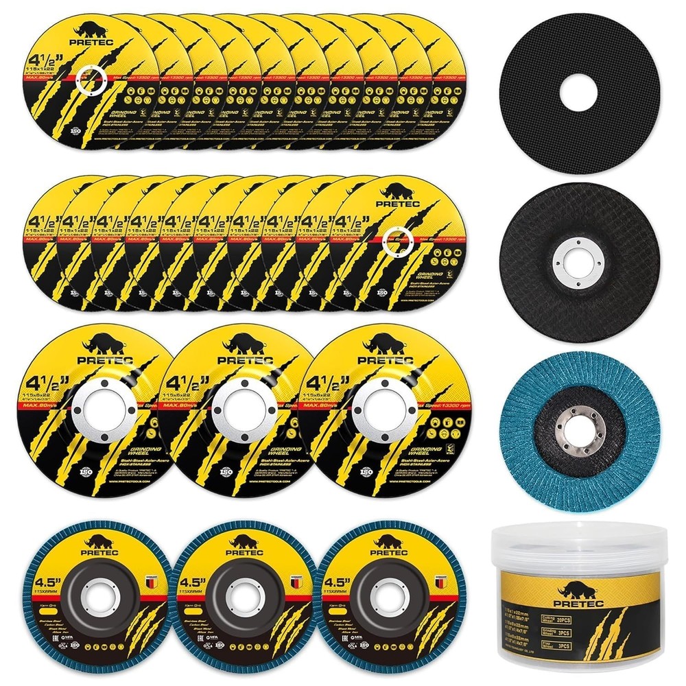 Ultimate 4.5" 26 Pack Angle Grinder Disc Set - Quality Cutting & Grinding Tools