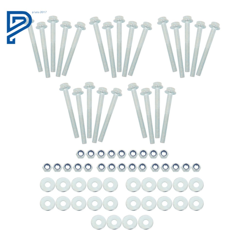 4PCS E Wheel Chock 2PCS 7.5' Tie-Down Strap 24PCS Stud Nut Gasket For ATV UTV