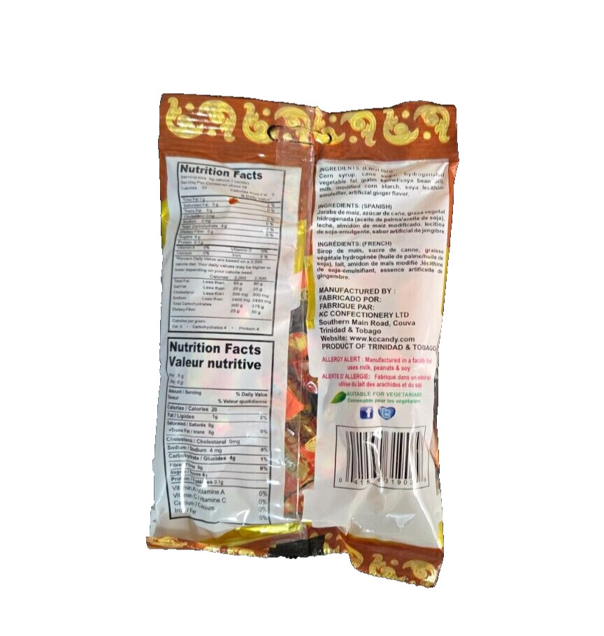 KC Candy Ginger Toffees - 3 pack - 90 g