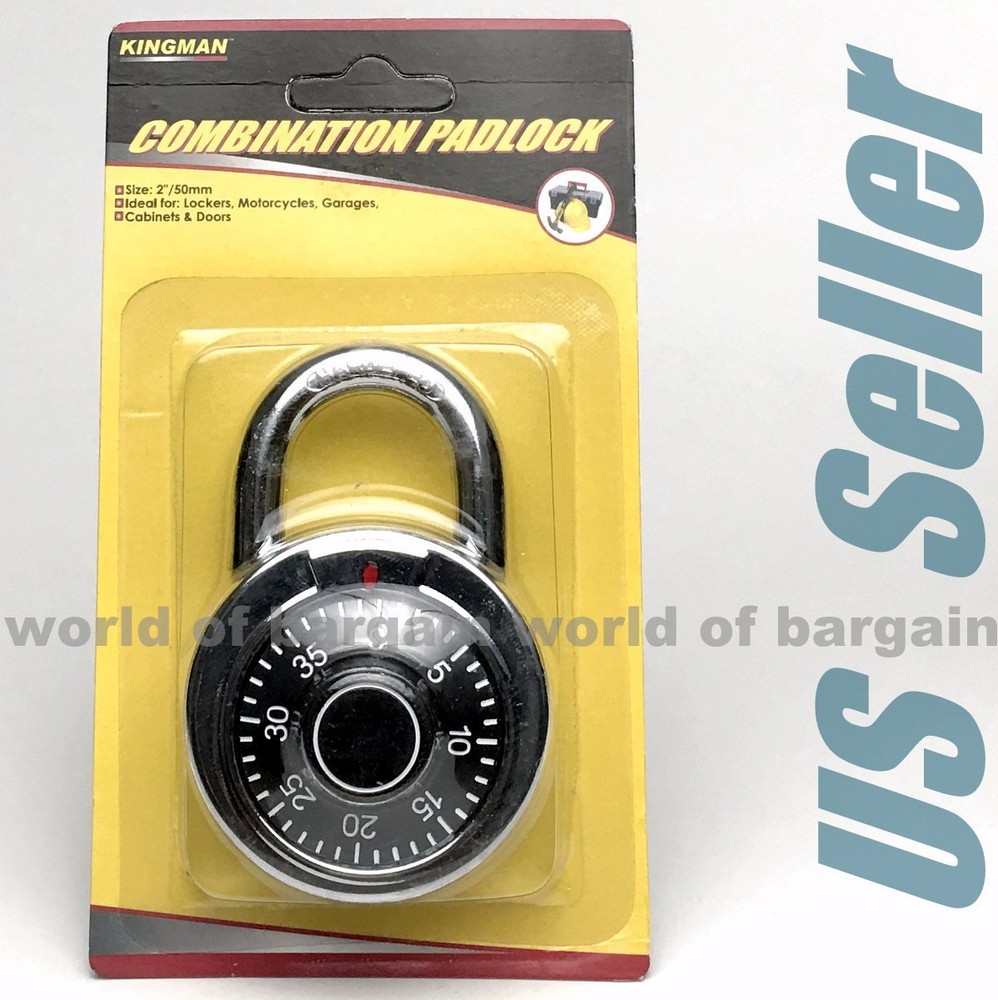 Combination PADLOCK School Locker Keyless Lock Code Number Dial Gym Bike T051