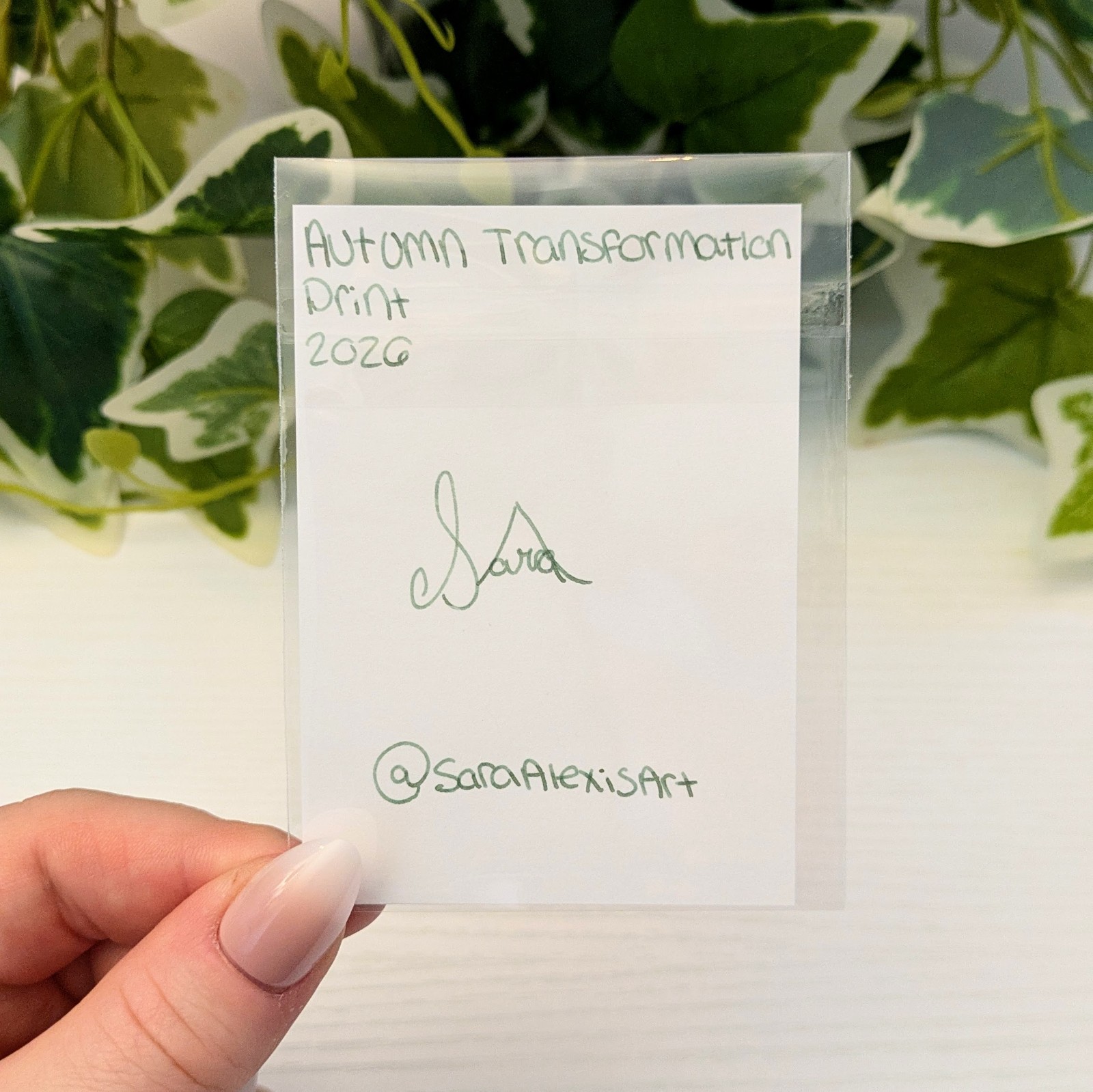 ACEO PRINT 2.5 X 3.5, Autumn Riverside Landscape, Signed SaraAlexisArt