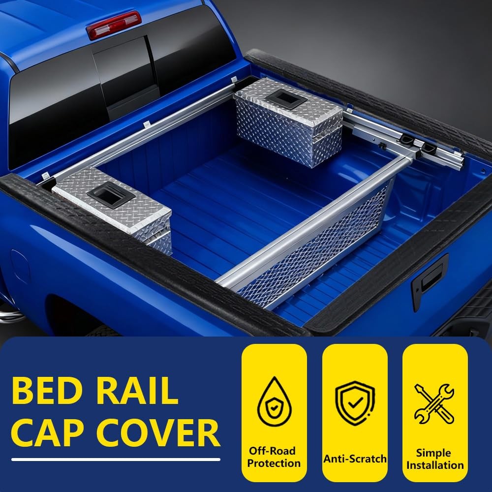 Bed Rail Caps Cover 6.6ft Chevy Silverado 2007-2013 Protector