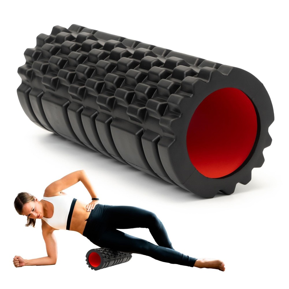 Foam Roller for Deep Tissue Massager, 13" High Density Exercise Patented Roll...