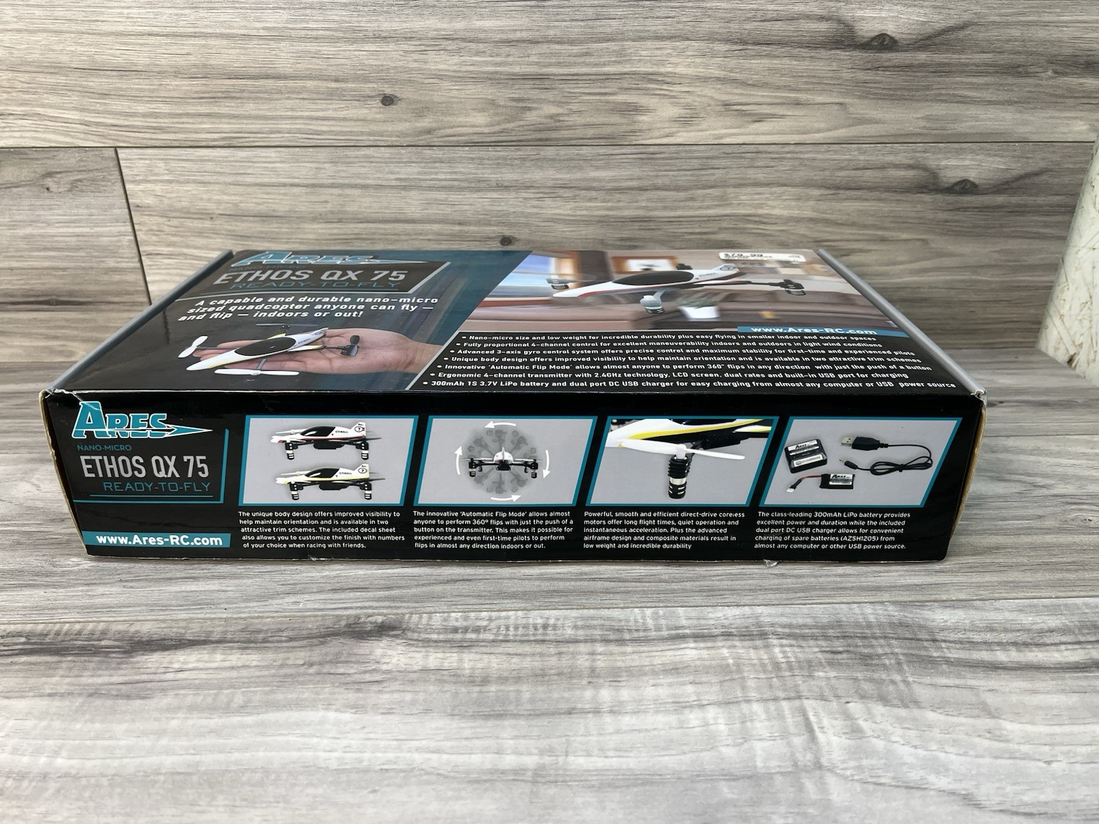 Ares Ethos QX 75 Ready To Fly Remote Control Nano-Micro Quadcopter