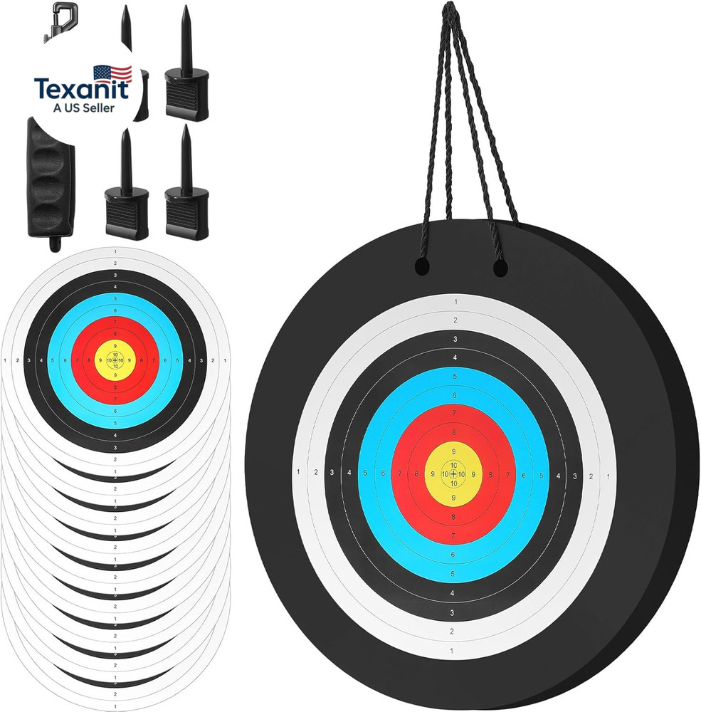 1 Pcs Foam Archery Target for Backyard, High-Density round Archery Bow Target wi