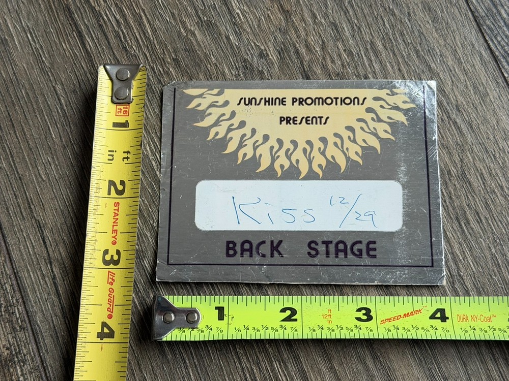 KISS Pass Hotter Than Hell Tour SouthBend Indiana Dec29 1974 Vintage Kiss Aucoin