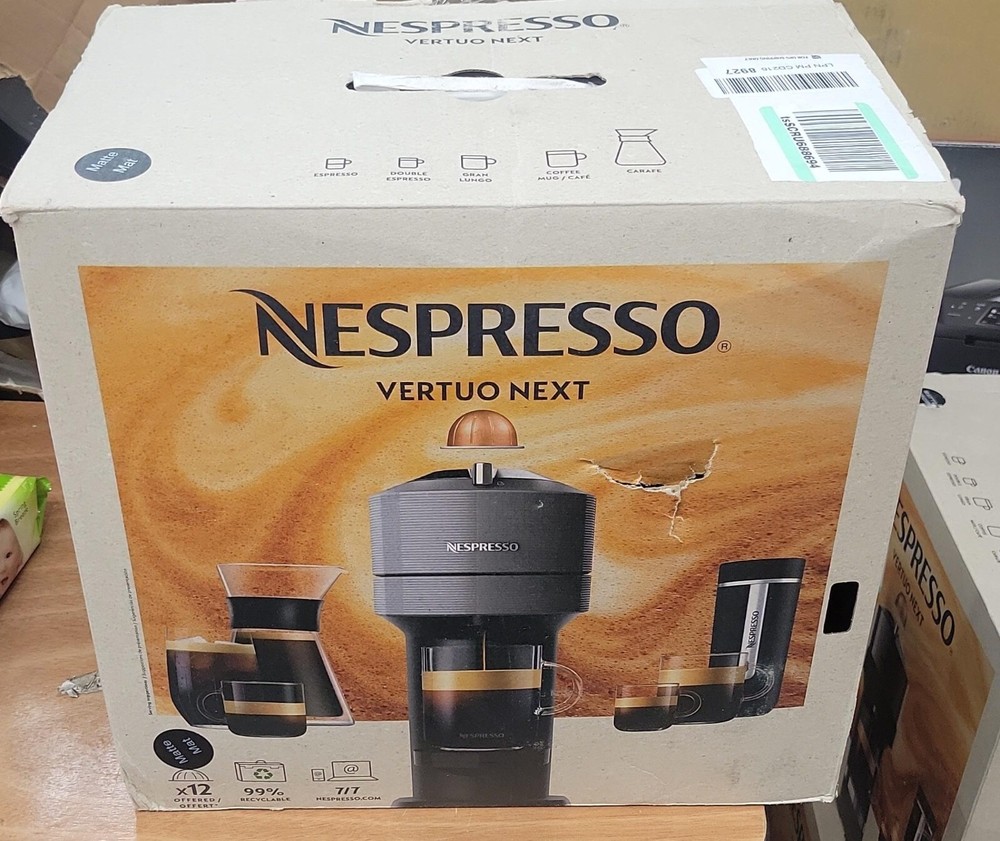 Matte Mat NESPRESSO Vertuo Next Espresso Coffee Maker Machine Open Box