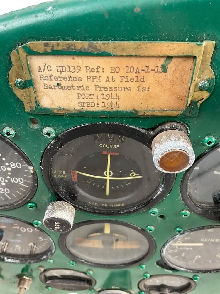 WW2 Canadian RCAF Beach 18 Instrument Panel Complete Original