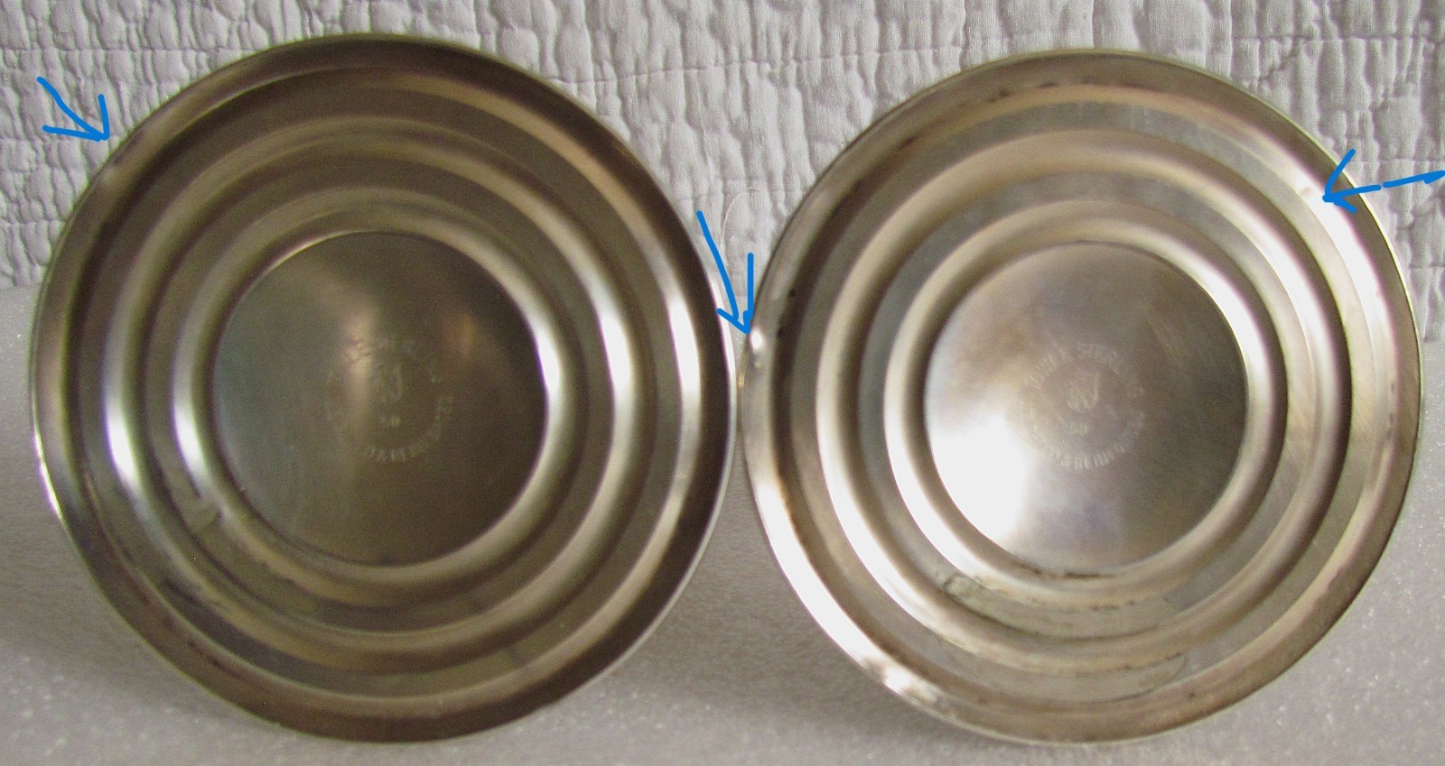 Towle Sterling Silver Candle holders weighted Great Dane Club of America scrap ?