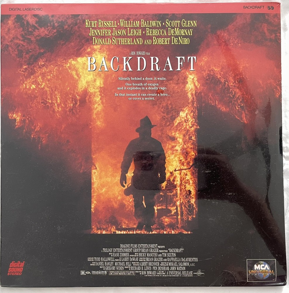 Backdraft Laserdisc Double Disc NTSC Kurt Russell De Niro New Shrink Wrapped