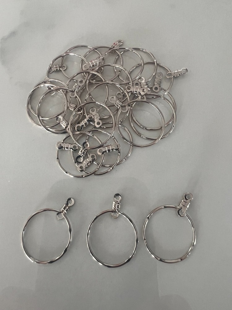 Silver earring findings lot