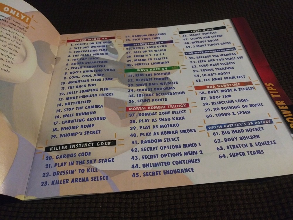 N64 Power Tips Nintendo Power Bonus Issue Strategy Guide