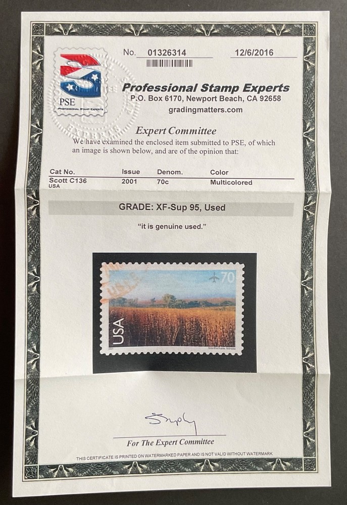 #C136 Used PSE Graded 95, PSE Certificate # 01326314