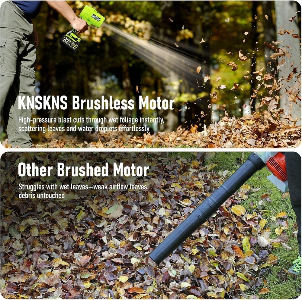 Seese Cordless Handheld Violent Fan/Leaf Blower + 2 Batteries/Charger/Case