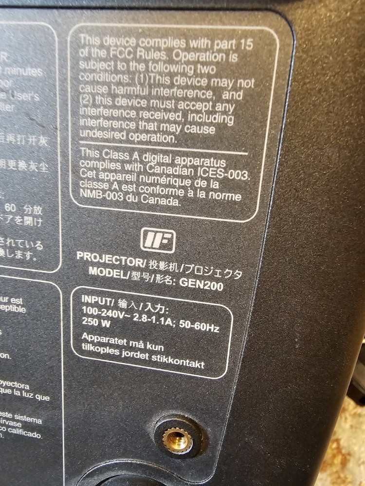 ASK Proxima C180 LCD Projector With Cables. Turns On!!