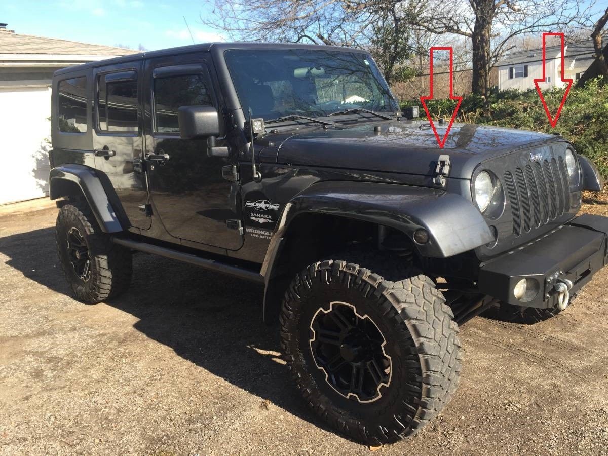 Pair Front Hood Latch Catch & Bracket for Jeep Wrangler JK 2007-18 Free Shipping