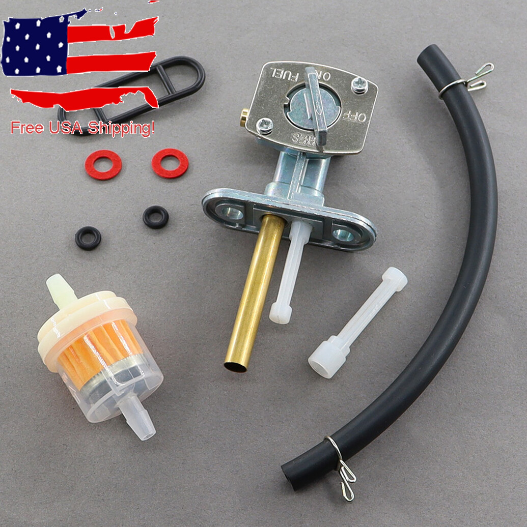 Petcock Fuel Tank Switch Valve Hose Pipe For Yamaha Big Bear YFM YFM350 ATV