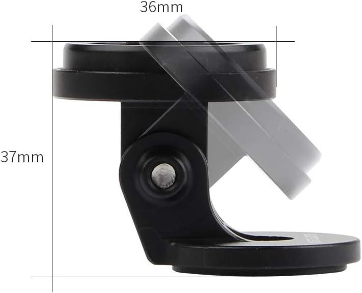 Angle Adjustable Bike Computer Mount - Stem Top Cap Holder Compatible Black