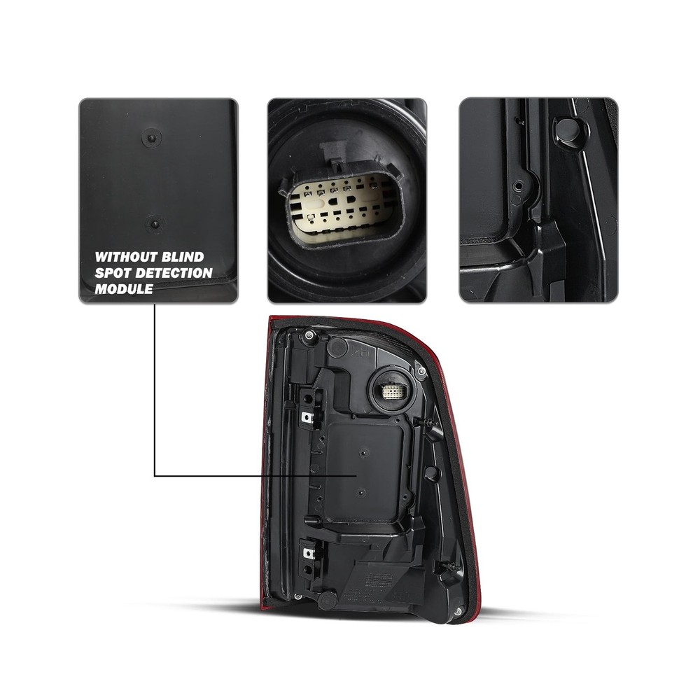 SOCKIR Tail Light Assembly LED Without Blind Spot Type Compatible With 2019-2...