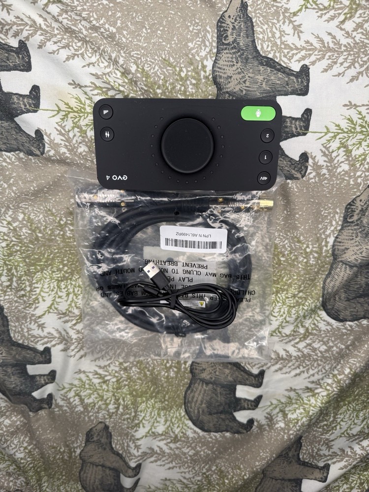 Audient EVO 4 USB Audio Interface USED w/ NEW XLR Cable + USB Cable