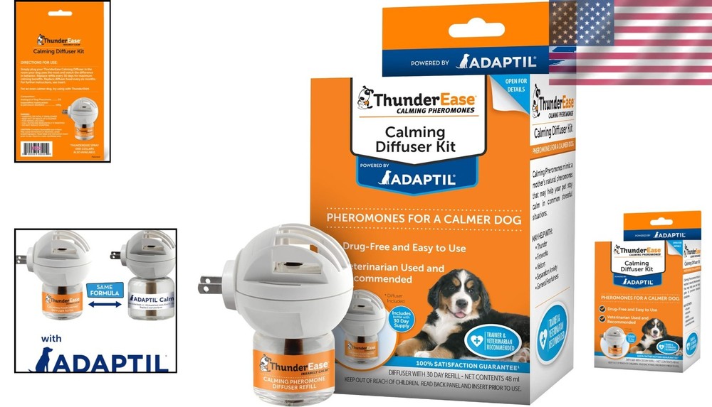 60 Day Dog Calming Pheromone Diffuser by ADAPTIL - Safe Stress Relief Solution
