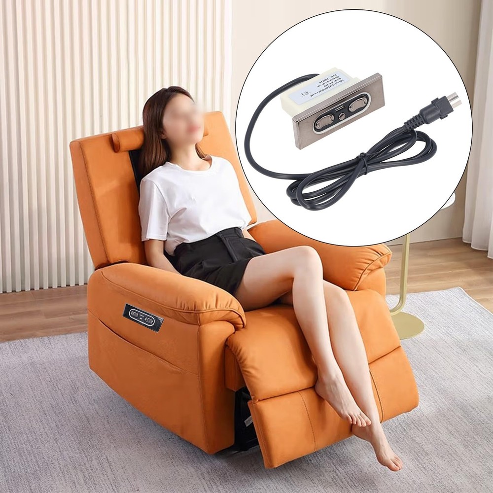 Sofa Controller 5 Button Power Recliner Switch 5 Pin Electric Sofa Remote wit...