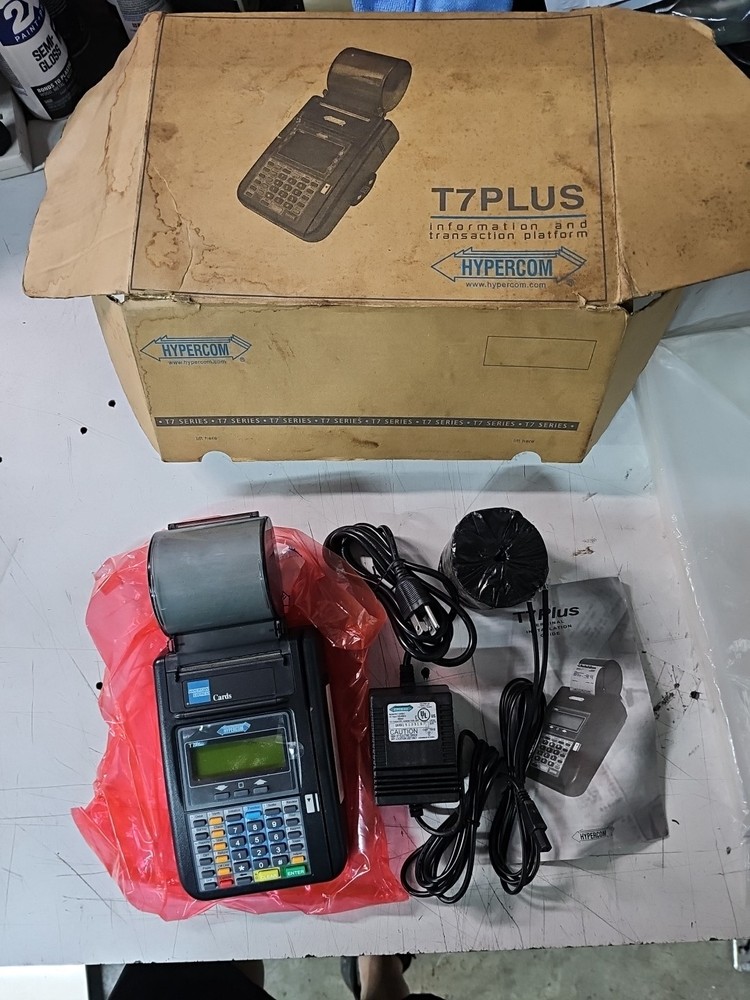 NEW OPEN BOX HYPERCOM T7PLUS-PIN Card Reader Printer SKU217125