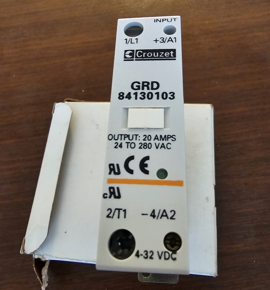 Crouzet GRD 84130103 Solid State Relay 20A 24-280VAC 4-32VDC (3)