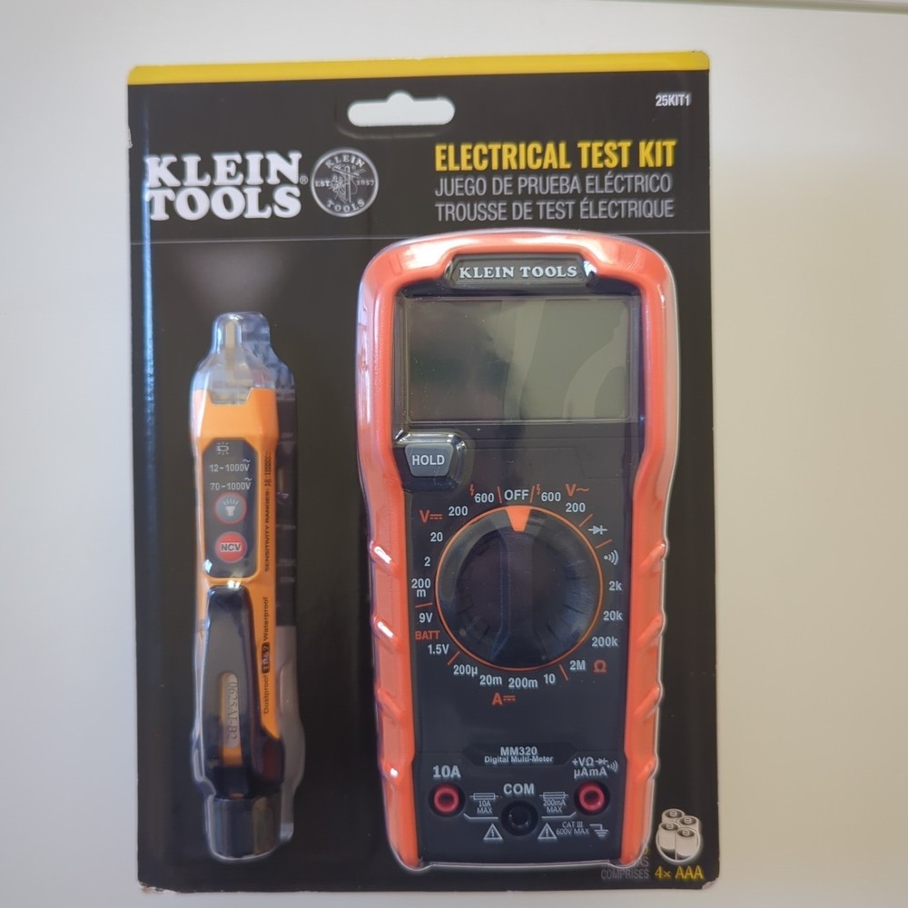Klein Tools Electrical Test Kit  # 25KIT1 - Digital Multimeter & Voltage Tester