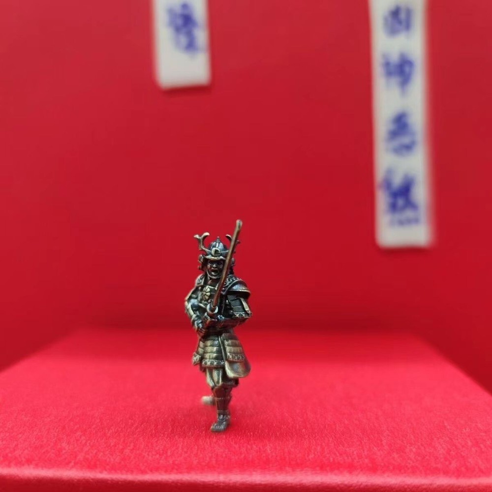 copper bonsai suiseki micro landscape decoration：samurai 2