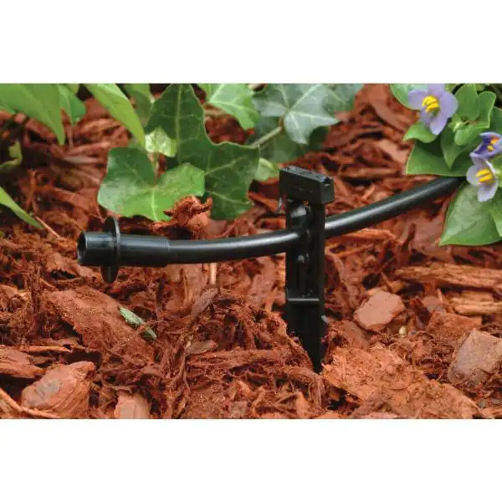 Rain Bird Tubing Stake Drip Irrigation Plastic 1/4" w/ Bug Cap Diffuser 10 Pack