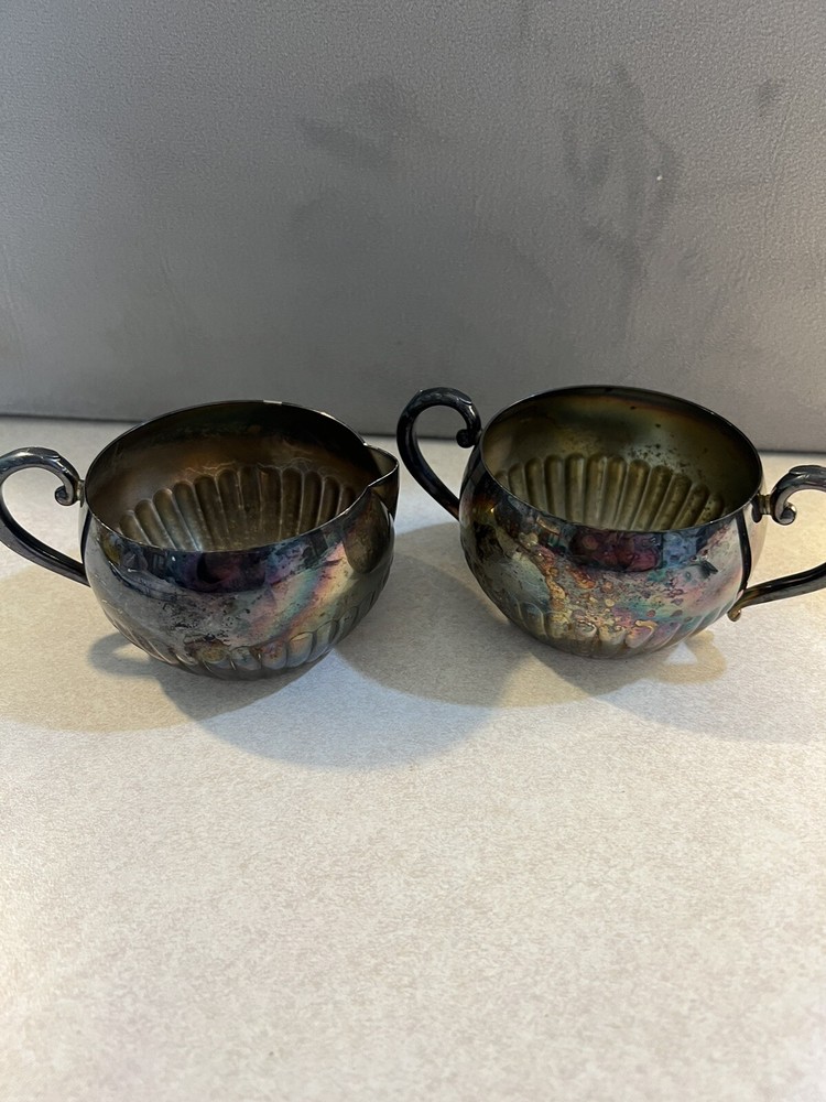 Oneida silversmith creamer & sugar vintage￼