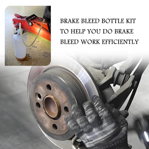 Car Brake Bleeder Bottle Kit,Practical One Man Brake Bleeder Kit Includes