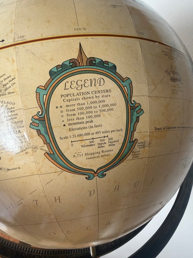 Marin Replogle 16 world classic series globe vintage